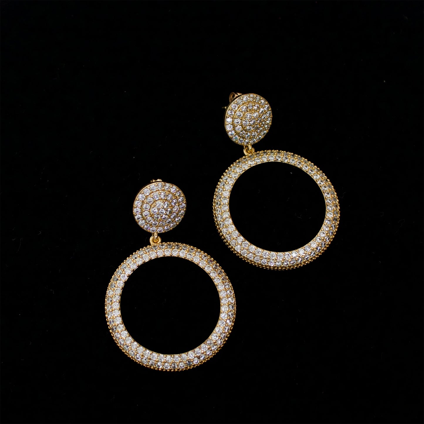 Round Zircon Earrings
