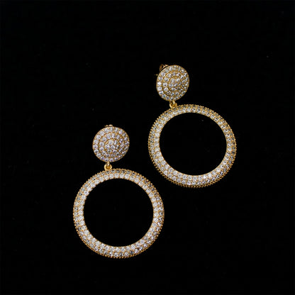 Round Zircon Earrings