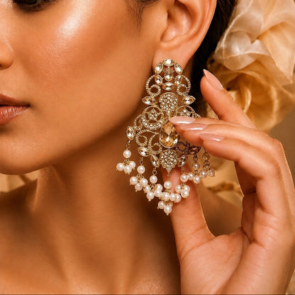 Rose Gold Pearl Bridal Jewellery Set