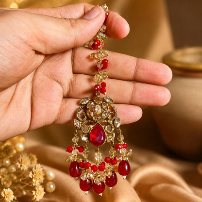 Shehzaadi Ruby Kundan Bridal Jewellery Set
