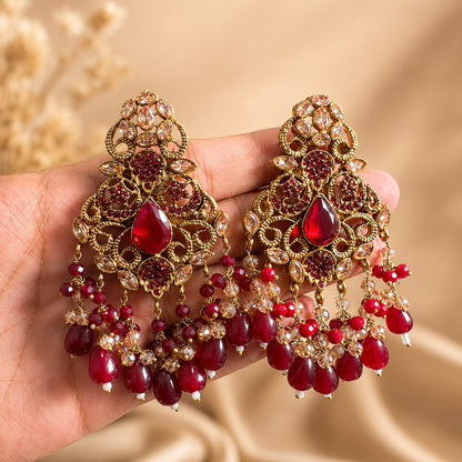 Shehzaadi Ruby Kundan Bridal Jewellery Set