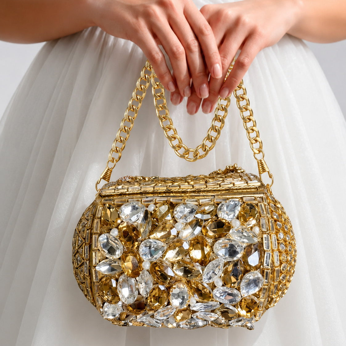 Gem & Kundan Dual-Sided Clutch