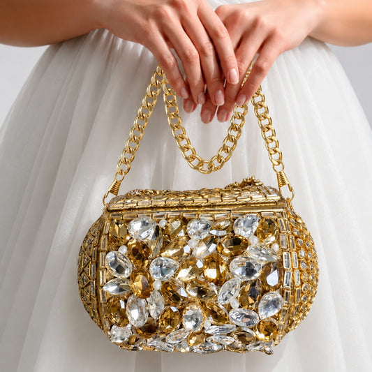 Gem & Kundan Dual-Sided Clutch