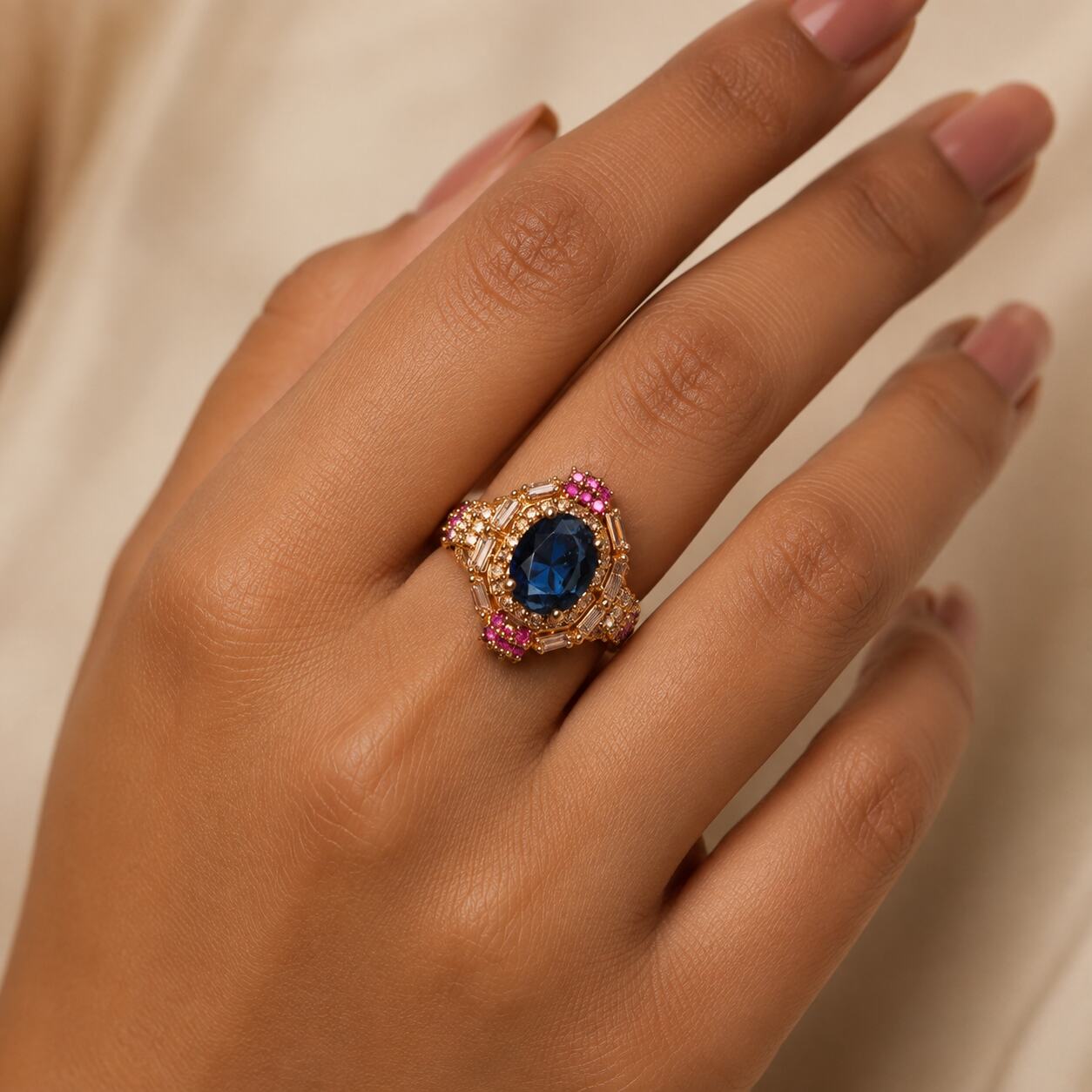 Sahar statement ring lifestyle view