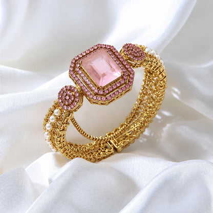 Rang-e-Noor Rectangular Stone Cuff Bangle