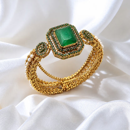 Rang-e-Noor Rectangular Stone Cuff Bangle